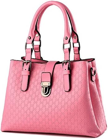 Wocao Women's Vintage Sling Tote Fashionable Bags Top Handle Handbag(Pink)