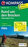 Rund um den Brocken - Nationalpark Harz: Wanderkarte mit Radrouten. GPS-genau. 1:25000