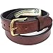 Hidden Money Pocket Travel Leather Belt (Size 50, Brown)