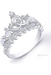 925 Sterling Silver Princess Crown Ring