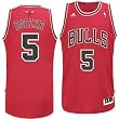 Youth Chicago Bulls #5 Carlos Boozer Revolution 30 Swingman Road Jersey