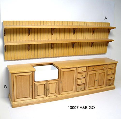 Dollhouse Miniature Kitchen Unit - Maple