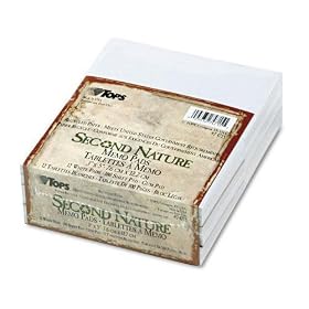 TOPS Second Nature Recycled Scratch Pad, Unruled, 3 x 5 Inches, 100 Sheets per Pad (12 Pads per Pack) (74715)