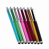 ATC Lots 8 All Apple iPad series(iPad / iPad 2) iPhone series (2G/3G/3GS/4G/4S/CDMA) iPod Touch series Stylus Styli Metal Pen -Black+Silver+ Blue+Pink+Red+Yellow+Green+Brown