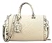 Heshe Leather New Lady's Casual Fashion Crocodile & Serpentine Top Handle Tote Shoulder Crossbody Bag Satchel Purse Women's Handbag