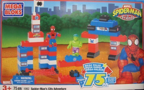  Marvel Spider-man & Friends - Mega Bloks City Adventure Super Set - 75 Pieces #1992