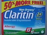 Claritin Allergy 24 Hour Tablets, 10 mg, 15-Count Box (Pack of 2) Non-Drowsy