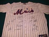 2010 NEW YORK METS TEAM SIGNED AUTOGRAPHED JERSEY JOHAN SANTANA + W/ HOLOGRAM + COA