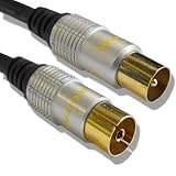 2 Metre Male Female Coaxial Cable with Gold Connectors and Metal Plugs by Cable Mountain 51BxTOKJgEL. SL160 2 Metre Male Female Coaxial Cable with Gold Connectors and Metal Plugs by Cable Mountain