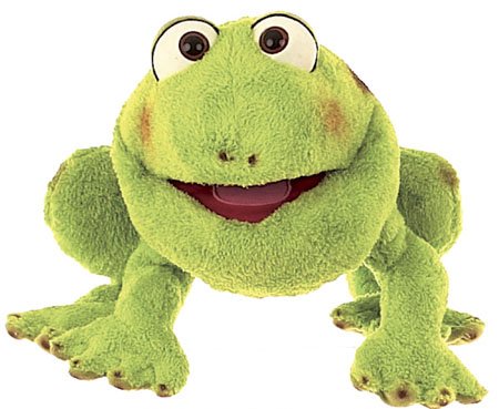 Childrens Toyshop  Toys : Large Green Frog hand/body puppet