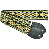 Souldier GS0738BK02BK Custom USA Handmade Fillmore Electric Guitar Strap - Blue/Red/Black