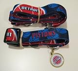 Detroit Pistons Pet Accessories Set - Medium (6' Leash, Collar, and ID Tag)