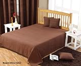 Homescapes Rajput Ribbed Throw 100 x 140 Inches Chocolate 100% Cotton, Suitable for most 3 Seater Sofas or Double, King bedspreads, Easy care, washable at home.
