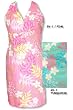Sexy Halter Dress - Monstera Plumeria Line Art Hawaiian Aloha Crisscross Back Fitted Halter Sun Dress - Regular and Plus Size