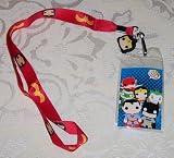 FUNKO WONDER WOMAN Pop Heroes LANYARD Charm Keychain ID Holder Licensed