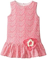 Girls Lace Cotton/Polyester/Knit Shift Elasticized   Waistline  Dress