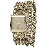 51BxnWLxi7L. SL160  Armani Exchange Gold tone Chain Bracelet Champagne Dial Womens watch #AX3088