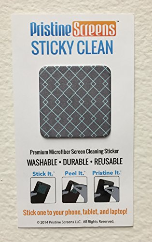 Pristine Sticky Clean - Microfiber Screen Cleaner Sticker for iPhones, smartphones, tablets and other electronic devices! (Terrace) ON SALE NOW!!