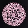 Pink Star Pattern Crocheted Hair Bun Cover- MEDIUM