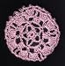 Pink Star Pattern Crocheted Hair Bun Cover- LARGE