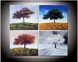  the Four Seasons  Modern Art Work High Quality Hand Painted Oil Painting on Canvas Stretched & Framed