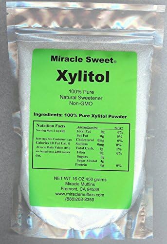 Miracle Sweet - Xylitol - 5 - 1 Lb (5 lbs) - FREE STANDARD SHIPPING!