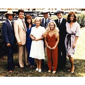 JIM DAVIS AS JOHN ROSS 'JOCK' EWING, SR., PATRICK DUFFY AS BOBBY EWING, LINDA GRAY AS SUE ELLEN SHEPARD EWING, LARRY HAGMAN AS JOHN ROSS 'J.R.' EWING, JR., VICTORIA PRINCIPAL AS PAMELA BARNES EWING, CHARLENE TILTON AS LUCY EWING COOPER, BARBARA BEL GEDDES AS ELEANOR SOUTHWORTH EWING FARLOW #1 FROM DALLAS #1 - COLOUR Movie Photo - (4 Different Photograph & POSTER Sizes Available)