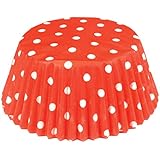 Fox Run Red Polka Dot Bake Cups, 50 Bake Cups