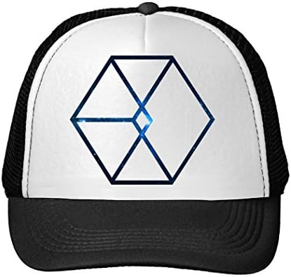 YoRop EXO Logo Cap Men Women Adjustable Black Trucker Snapback Hat
