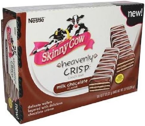 NESTLE SKINNY COW HEAVENLY CRISP MILK CHOCOLATE CANDY 0.77 oz Each ( 18 in a Pack )