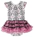 Vitamins Baby Baby-Girls Infant Damask Print Creeper Set, White, 12 Months