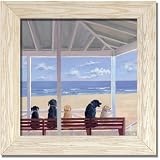 DOGS EYE VIEW Beach Decor Scene Framed Art Print