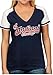 MLB Women's Winners Circle Short Sleeve V-Neck T-Shirt Slimmer Fit