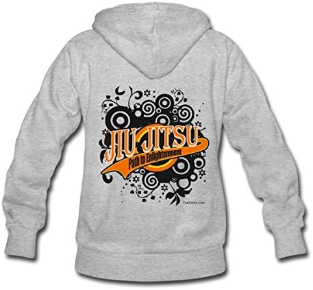 Tuf Chick Women's Jiu Jitsu Path To Enlightenment Hoodie M Grey