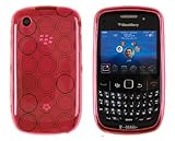 Soft Gel Circles Case for BlackBerry Curve 8520 / 8530 / 9300 - Hot Pink