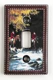 English Horse Single Switchplate 2ehg007d