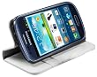 mumbi Ledertasche im Bookstyle f�r Samsung Galaxy S3 mini I8190 Tasche weiss