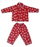 Boys Girls Pajamas Red Penguins Cotton Knit