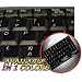 SPANISH (LATIN AMERICAN) NON-TRANSPARENT KEYBOARD STICKER FOR LAPTOP, DESKTOP WITH WHITE LETTERING AND BLACK BACKGROUND