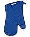 Pemberley Apron for Women or Men, Ideal Gift for Your Favorite Cook, 3 Blue Kitchen Towels, 1 Apron with Two Pockets, 2 Potholders and 1 Oven Mitt
