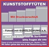 Produkt-Bild: 100 St&uuml;ck transparente Kunststofft&uuml;ten 60 x 80 mit Druckverschluss