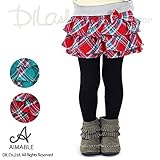 (エマーブル) AIMABLE先染めチェック柄フリルキュロット/秋 ベビー キッズ 女の子 140 レッド