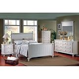 Pottery King Panel 5pc Bedroom Set in White