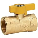 Buy Homewerks VGV-2LH-B4CB Gas Ball Valve, Female Thread x Female Thread, Brass, 3... by Homewerks