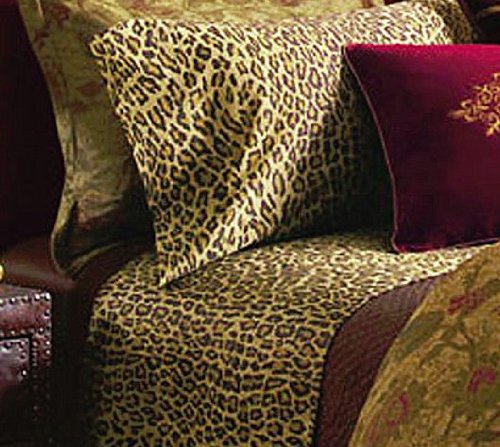 Ralph Lauren Venetian Court Leopard 4 Piece Queen Sheet Set (Clearance)