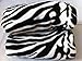 WPM Queen Blanket Sumptuously Soft Plush Black Zebra Animal Print Blankets/Reversible