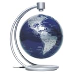 Stelanova Magnetic Levitating 8 inch Silver Blue World Globe