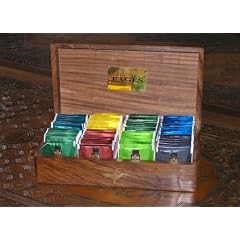 Edle Schatulle aus Palisanderholz mit 80 Teebeuteln pr�mierter und �ko-zertifizierter BIO-Tee von Pag�s