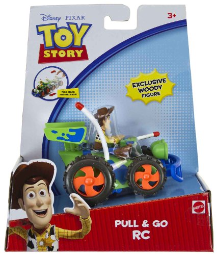 51BycQauvDL Woody Mini Figure + RC (Not a Real RC): Toy Story Pull & Go Vehicle Series