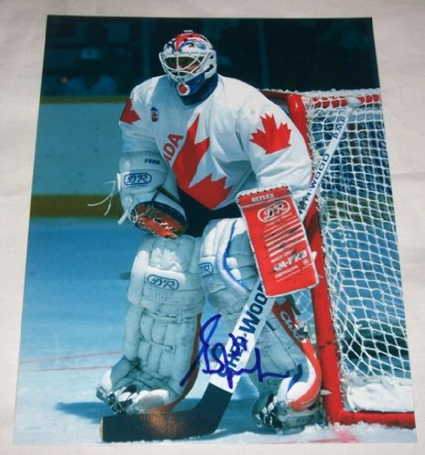 Grant Fuhr Autographed Team Canada 8x10 Photo W/PROOF, Picture of Grant Signing For Us, 5x Stanley Cup Champion, St. Louis Blues, Edmonton Oilers, Buffalo Sabres, Los Angeles Kings, Toronto Maple Leafs, Calgary Flames